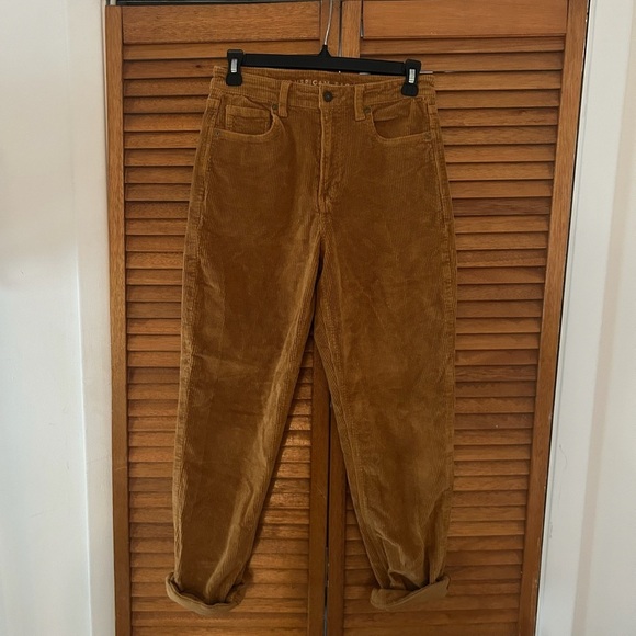American Eagle Outfitters Pants - American Eagle Women’s Gold Mom Jean Super Stretch Ribbed Sz 2